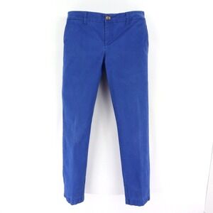 Tommy Hilfiger Ankle Pants A La Cheville Womens Size 4 Blue Cotton Blend Pockets